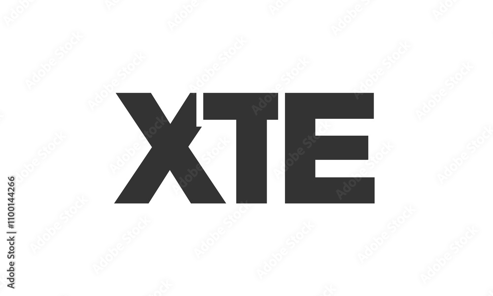 Poster xte logo design template with strong and modern bold text. initial based vector logotype featuring s