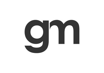 GM creative geometric initial based modern and minimal logo. Letter g m trendy fonts.