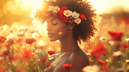 Woman in Flower Crown