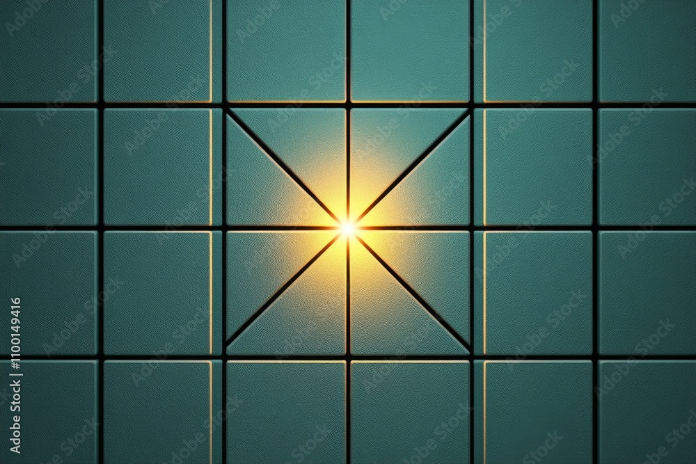 Poster A flat design showing an X-Y axis grid with a glowing point at the intersection