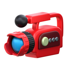 Video Camera 3D Icon Illustration, perfect for user interfaces and creative projects.