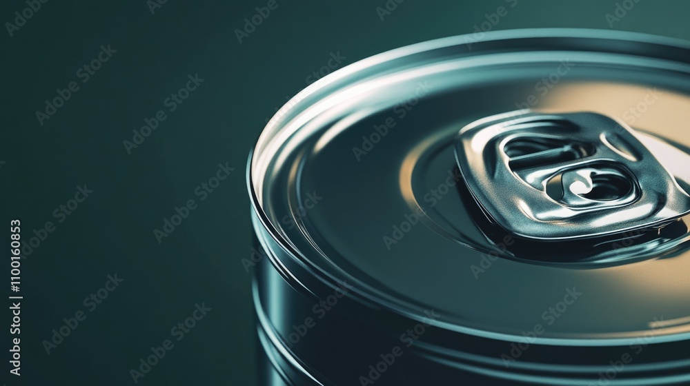 Leinwandbilder a close-up shot of a soda can with label and texture visible