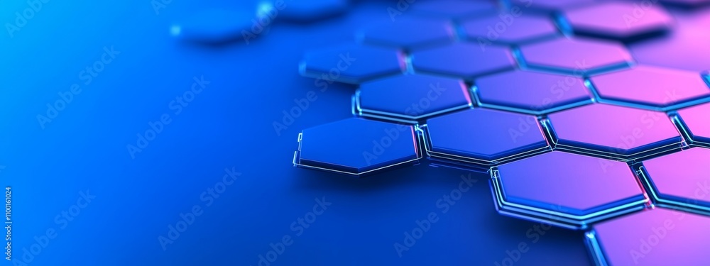 Poster abstract futuristic hexagon background. stock data analysis and automation. big data in 3d.