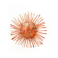 A vibrant, artistic representation of a spiky flower, showcasing texture and color in a stunning design.