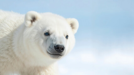 Curious funny Polar Bear Cub in Snowy Winter Wonderland11 © LYADesigner