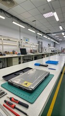 Fototapeta premium Repair technician workspace with tools and equipment