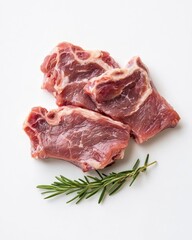 Fototapeta premium Pork shoulder meat placed on white background