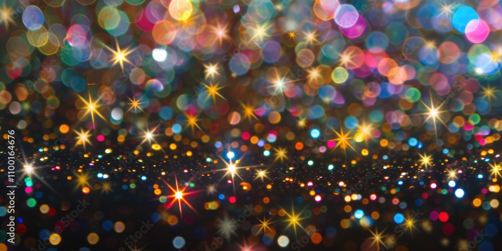 Aufkleber a close-up view of a blurred light display