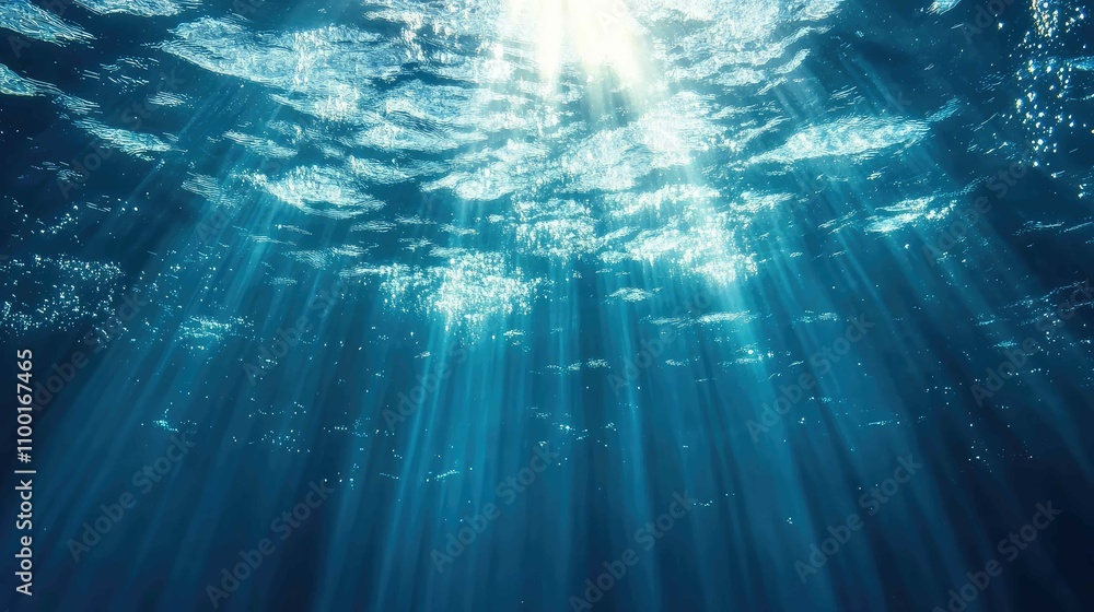 Poster sunlight glinting off the surface of water, creating a dazzling display of light