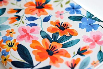 Fototapeta premium A close-up of a laptop case decorated with fresh flowers, ideal for use in lifestyle and technology photoshoots