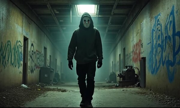 halloween killer in the dark alley