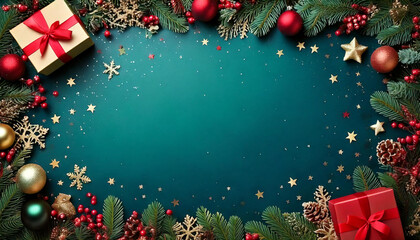 Happy Christmas and New Year Banner Background Design Social Media Background
