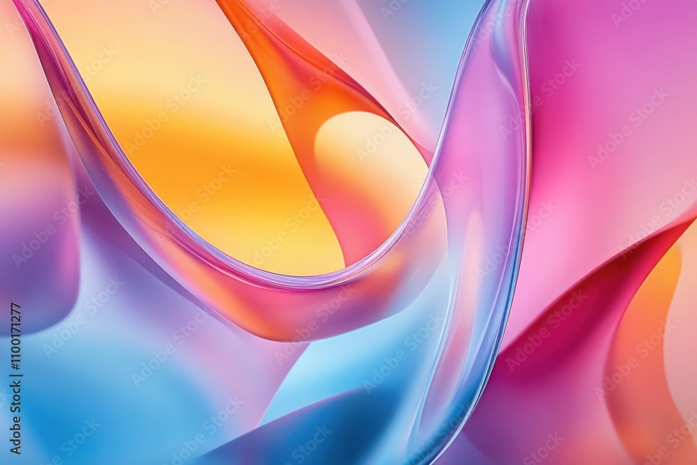 Poster close-up view of a vibrant and abstract colorful design