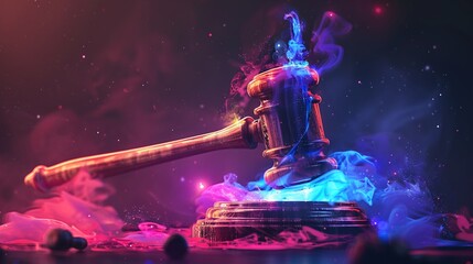 Obraz premium Mesmerizing Cosmic Fantasia Vibrant Surreal Digital Depicting Ethereal Otherworldly Energy and Motion within a Captivating Celestial Landscape