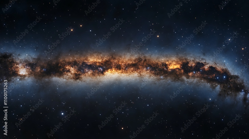 Wall mural a breathtaking image of the milky way galaxy, captured in vivid detail with countless stars and colo