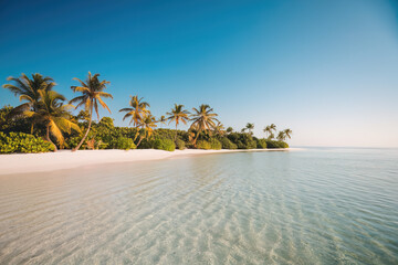 Paisaje de una playa paradisiaca. . Generado con IA