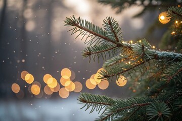christmas background with christmas tree