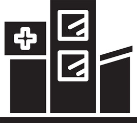 Obraz premium Hospital Building Icon 
