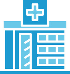 Obraz premium Hospital Building Icon 