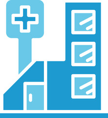 Obraz premium Hospital Building Icon 