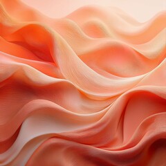 Obraz premium an intricate abstract landscape of warm peach and orange hues woven together on a delicate fabric evoking a sense of softness and intimacy