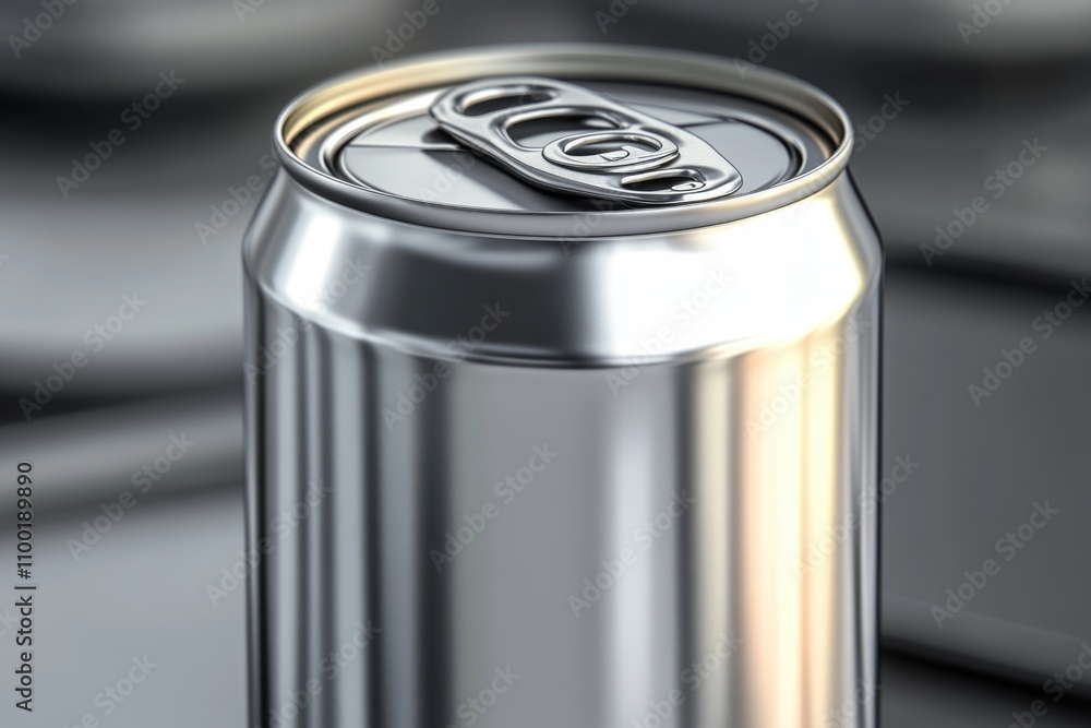 Aufkleber A can of soda placed on a table with a simple background
