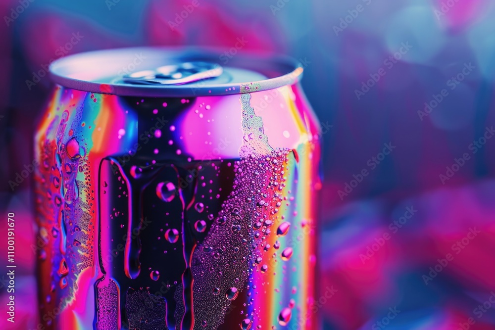 Poster a can of soda sitting on a table