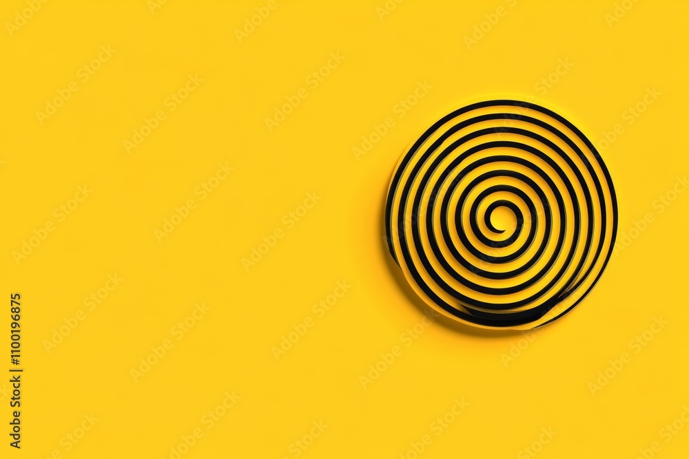 Poster A simple geometric design featuring concentric circles around an axis, symbolizing rotation