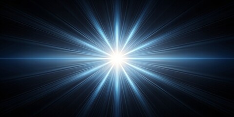 Radiance of Light, Digital Art, Blue Rays, Starburst, Abstract, Light Effect, Background