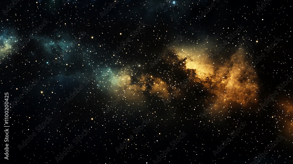 Poster a realistic depiction of the milky way galaxy, focusing on its dynamic spiral structure filled with 