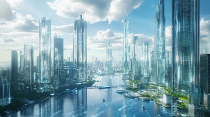 Obraz premium The digital world of the future