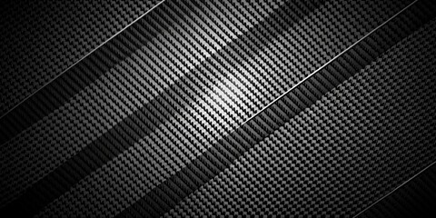 Obraz premium Abstract Carbon Fiber Pattern, Black and White, Geometric Design, Textured Background, Carbon Fiber, Geometric, Texture