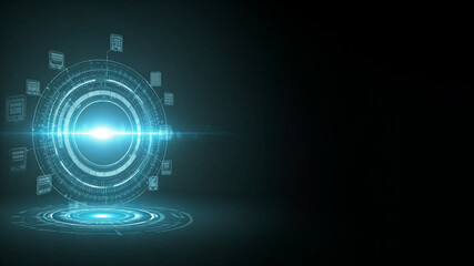 Obraz premium Digital. fintech or financial technology. Artificial intelligence in services