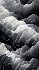 Obraz premium Abstract Gray Scale Mountain Range Art