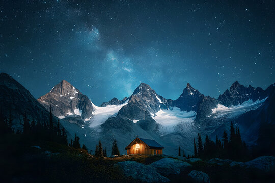 Summer night in Bugaboos, Canada