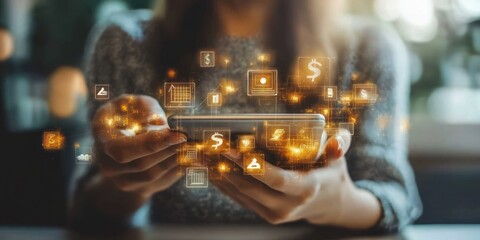 Digital finance transactions via smartphone interface