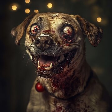 Terrifying Undead Canine Creature Haunting the Holidays in Gruesome Crimson Nightmare