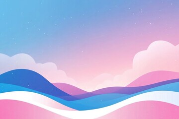 Obraz premium Blue and pink gradient background, vector illustration, flat design,