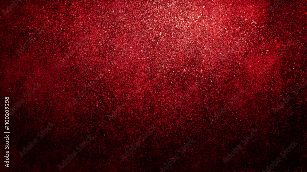 Poster dark red textured background with a speckled, grainy surface and subtle light source.