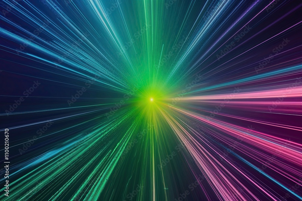 Poster dynamic abstract background in indigo and emerald colors