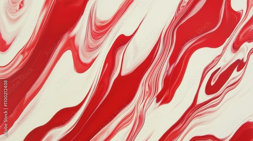 Poster abstract red and cream color swirl pattern for background design