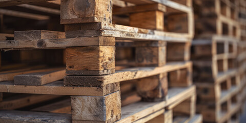 wooden pallets texture Generative AI