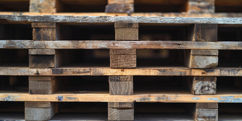 wooden pallets texture Generative AI
