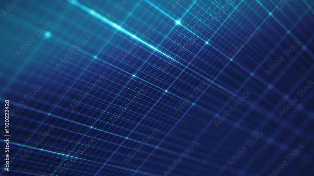 Poster abstract technology 3d grid background/ animation of an abstract 3d grid technology background with 