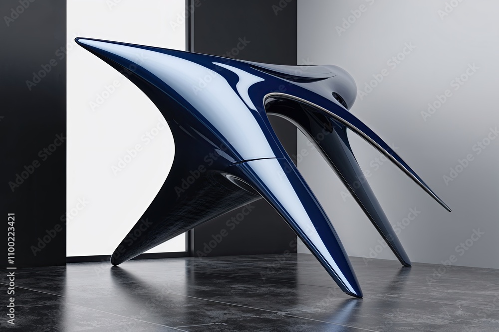 Poster futuristic 3d art with dynamic design and innovative forms