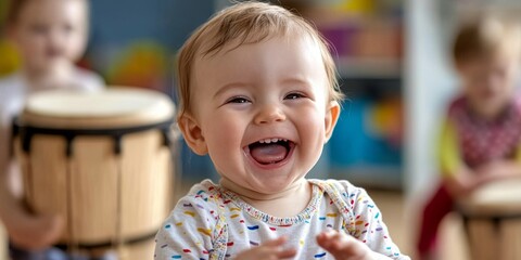 Creating a joyful environment is key to infant education through music.