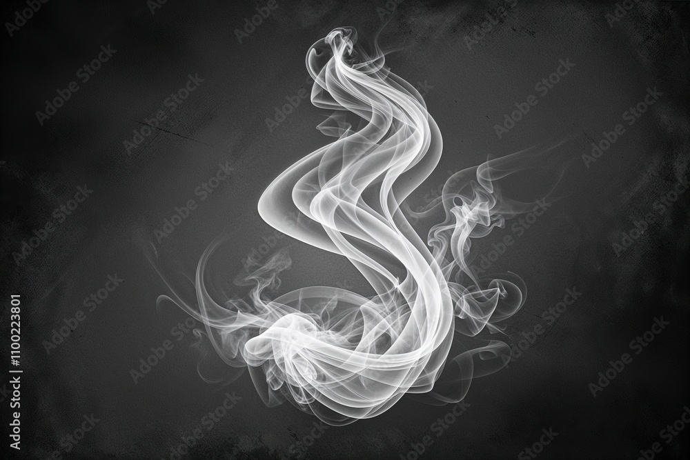 Poster Ethereal Smoke Design with Mysterious Swirls and Hazy Textures