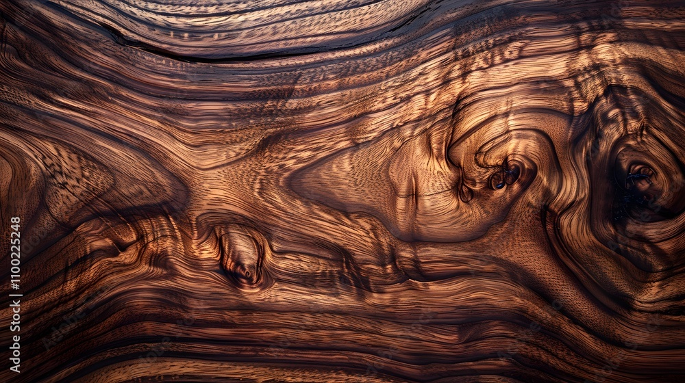 Poster Natural Abstract Wood Grain Texture with Rich Brown Patterns and Swirling Lines for Use in Design, Backgrounds, and Decorative Projects