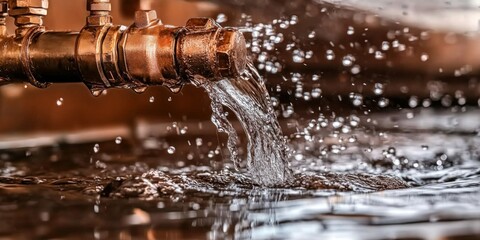 A water leak stemming from an old, damaged heater.