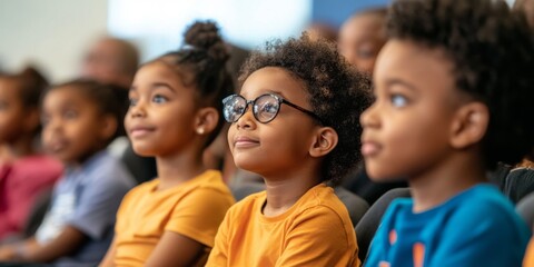 Obraz premium Empowering the next generation: Kids dive into the civil rights movement.